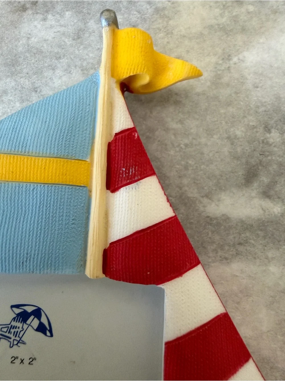 Sonoma Kids Sailboat Photo Frame in Blue, Red & Yellow